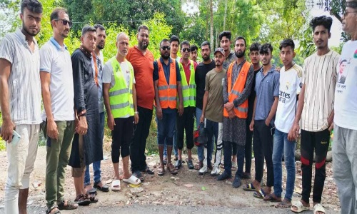 নাঙ্গলকোটে বানবাসি মানুষের পাশে জাতীয়তাবাদী স্বেচ্ছাসেবক দল