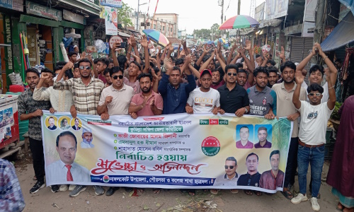 কুমিল্লা দক্ষিণ জেলা ছাত্রদল কমিটিকে স্বাগত জানিয়ে নাঙ্গলকোটে আনন্দ মিছিল