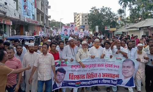 বিএনপি জাতীয় নির্বাহী কমিটি সদস্য মোবাশ্বের আলম ভূঁইয়া’র উপর হামলার প্রতিবাদে বিক্ষোভ 