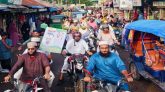 খেলাফত মজলিস মনোনীত কুমিল্লা-১০ আসনের প্রার্থী মাওলানা নুরুল আমিন ভূঁইয়া’র মোটর শোভাযাত্রা