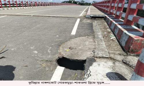 ঢালুয়ায় ১০ কোটি টাকার ব্রিজ উদ্বোধনের পূর্বেই সুড়ঙ্গ